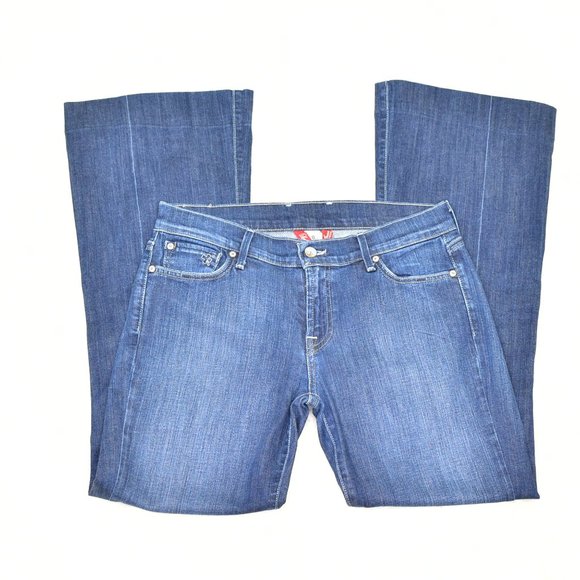 Lucky Brand Women's 8 x 29 Sundown Wide Leg Mid Rise Jeans Blue Inseam 30 inch - Picture 12 of 15